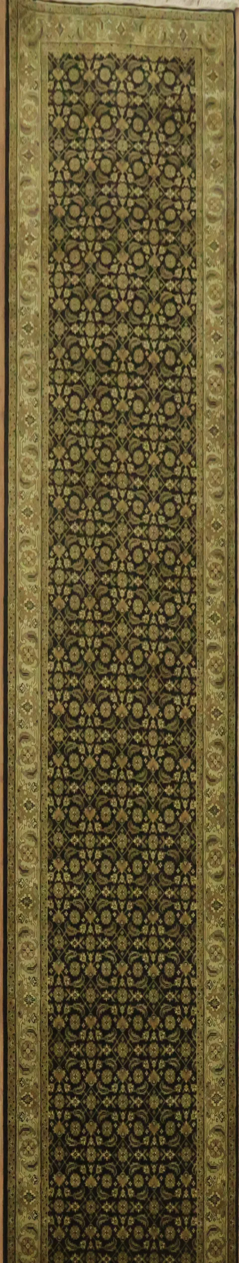 Decorative Oriental Wool Tabriz Runner Rug 2x14
