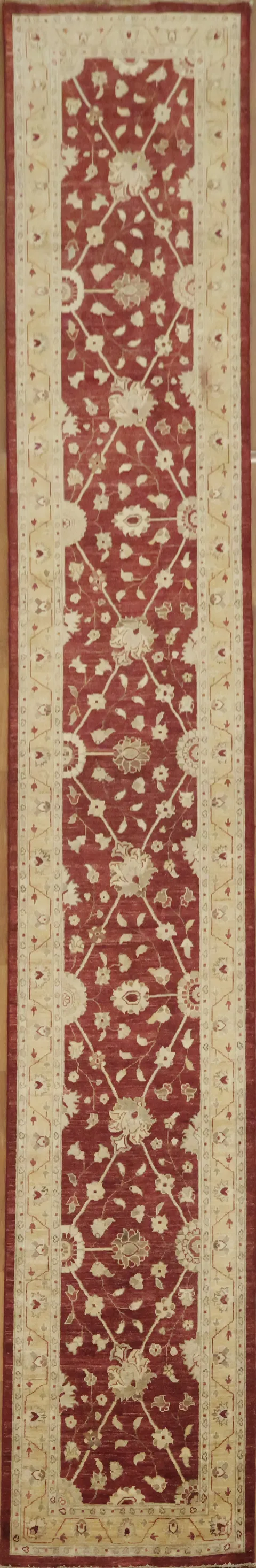 Oriental Wool Long Peshawar Runner Rug 3x17