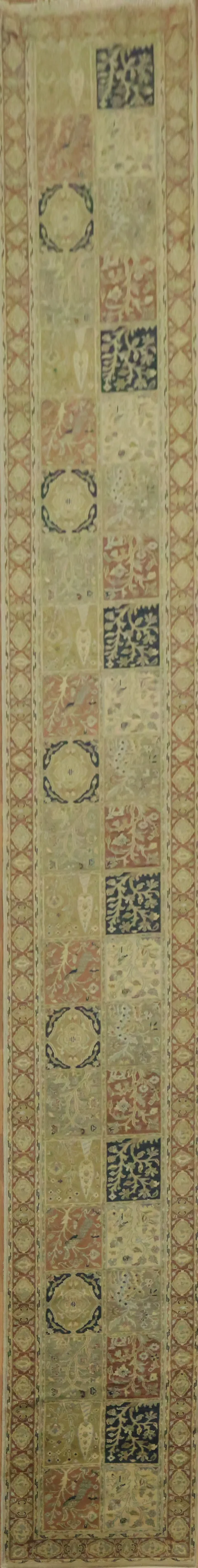 Long Oriental Wool Tabriz Runner Rug 3x21