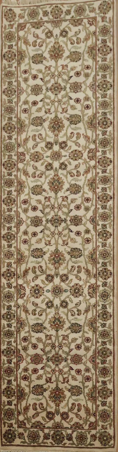 Elegant Floral Traditional Agra Oriental Runner Rug 3x10