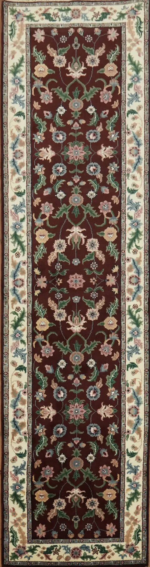 Intricate Traditional Oriental Kashan Runner Rug 3x10