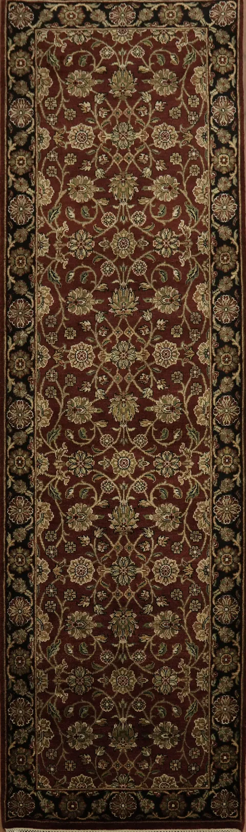 Luxurious Red Traditional Oriental Agra Runner Rug 3x10