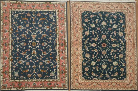 Pack of 2 Traditional FINE Persian Tabriz Area Rugs 5x3