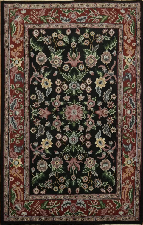 Stunning Top Quality Floral Wool Oriental Rug 4x6