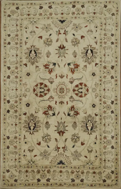 Classic Handwoven Ziegler Rug with Ornate Patterns and Textures 4x6