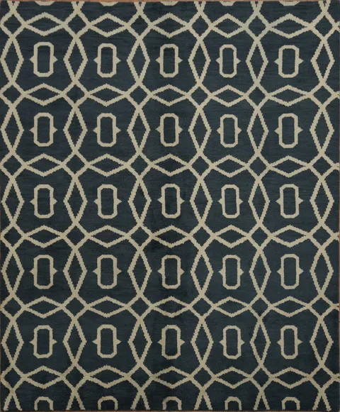 Trellis Moroccan Oushak Wool Area Rug 8x10