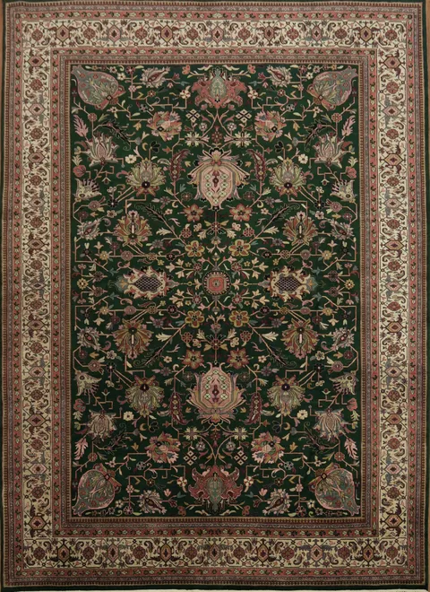 Elegant Green Traditional Ziegler Oriental Area Rug 10x14