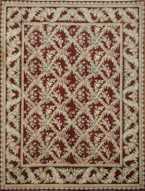 Vegetables Dye Floral Aubusson Chinese Area Rug 9x12