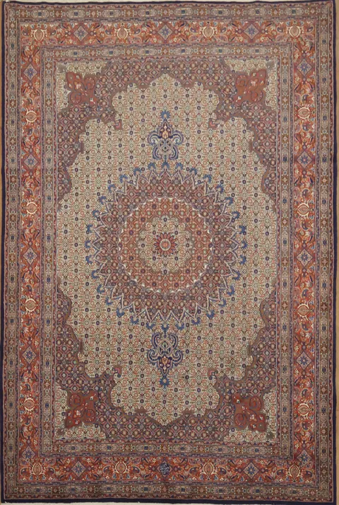 Intricately Patterned Traditional Mood Persian Area Rug 7x10