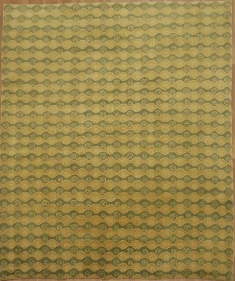 Vegetables Dye Geometric Wool Nepalese Rug 8x10