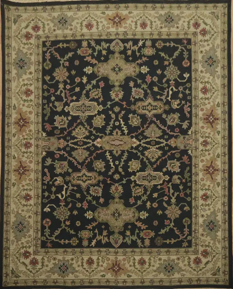 Intricate Design Sumak Rug with Rich Dark Tones and Colors 8x10