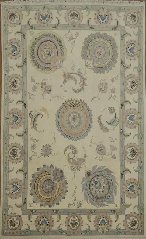 Traditional Floral Tabriz Persian Area Rug 6x10