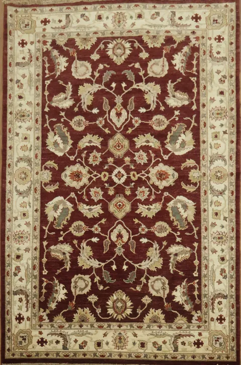 Luxurious Floral Traditional Oriental Peshawar Area Rug 6x9