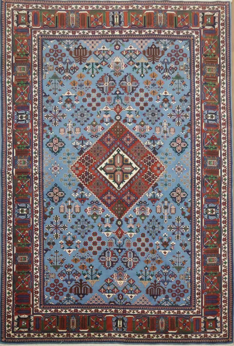 Traditional Vegetable-Dye Joshaghan Persian Area Rug 6x8