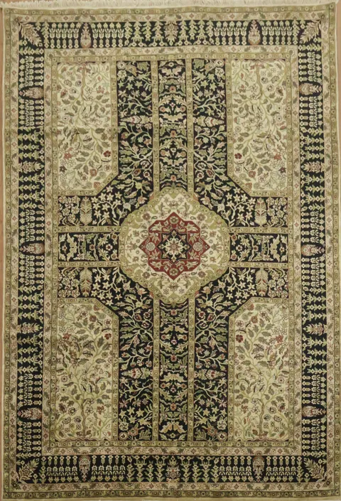 Timeless Elegance: Traditional Agra Oriental Area Rug 6x9