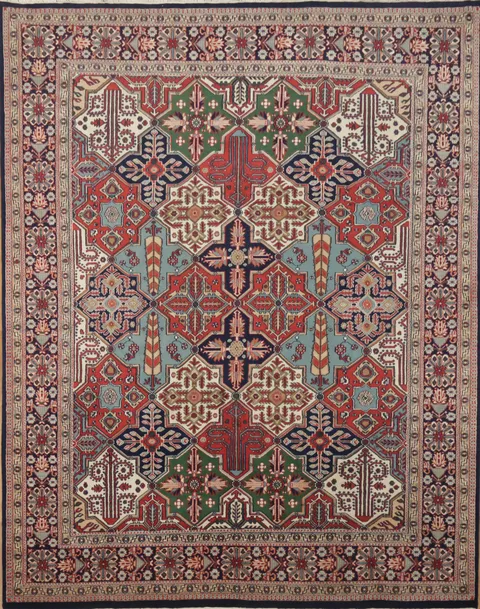Oriental Geometric Pattern Tabriz Area Rug 8x10
