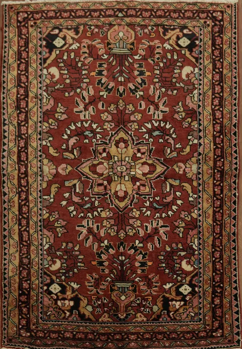Vintage Persian Floral Persian Lilian Wool Rug 3x5