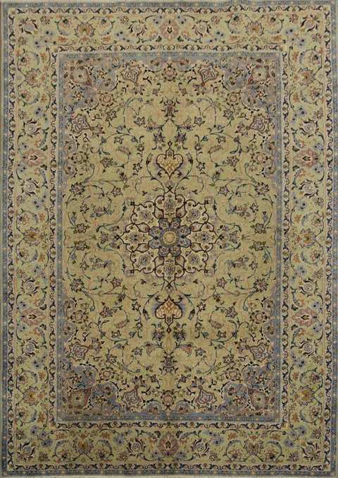 Floral Vintage Kashan Persian Area Rug 8x11
