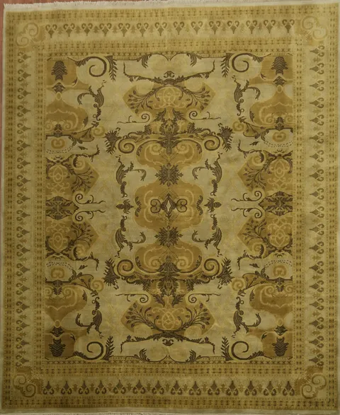Classic Beige Oriental Art & Craft Large Rug 12x15