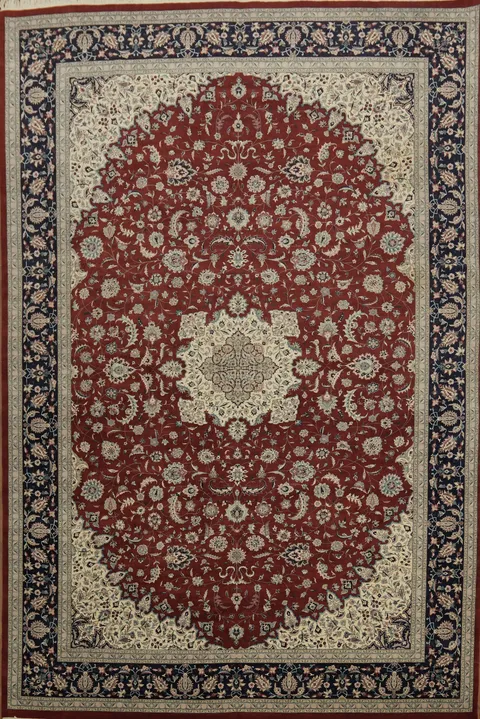 Traditional Vegetable-Dye Persian Tabriz Large Rug 12x18
