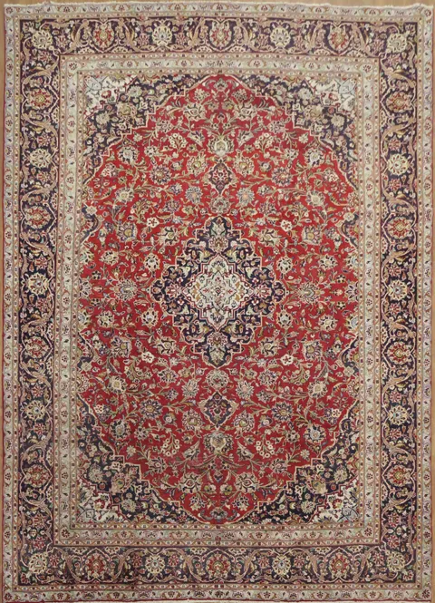 Traditional Kashan Persian Area Rug 9x13