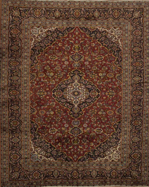 Authentic Red Mashad Persian Area Rug 10x12