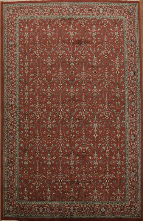 Traditional Vegetable-Dye Persian Sarouk Large Rug 12x18