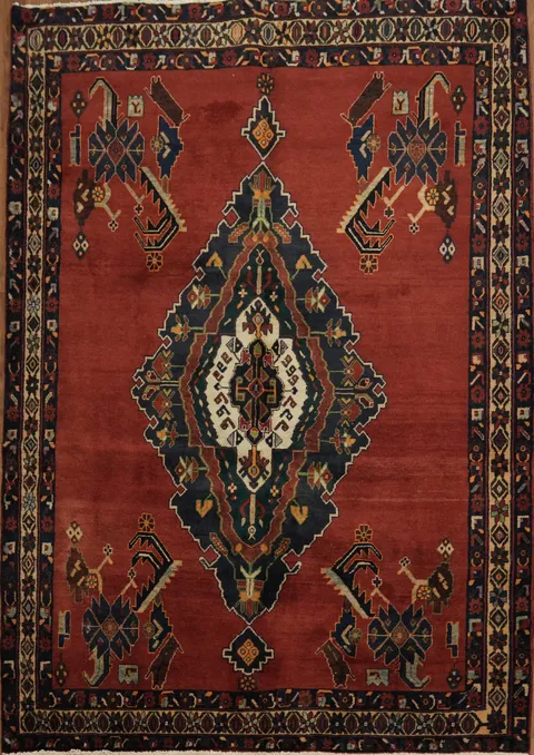 Vintage Persian Sirjan Persian Rug 5x7