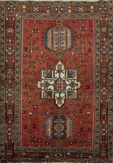 Persian Elegance: Heriz Persian Rug 4x5