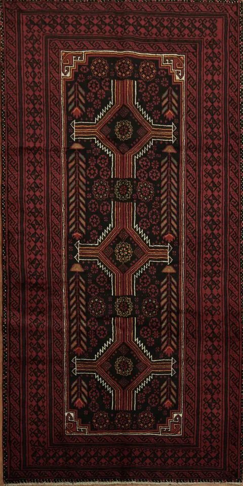 Traditional Balouch Persian Rug 4x7