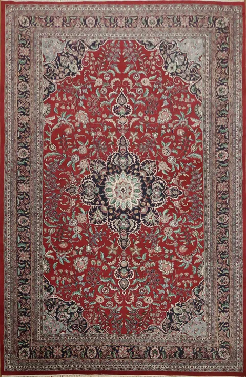 Classic Kashan Oriental Large Rug 12x18