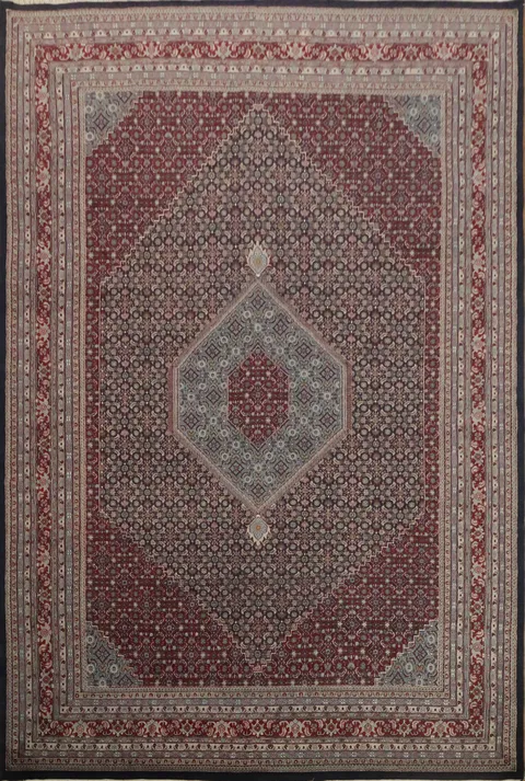 Luxurious Persian Rug with Ornate Geometric Patterns