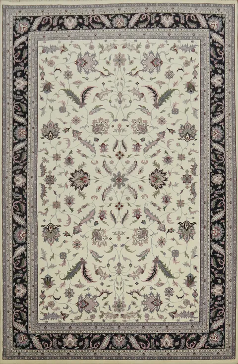 All Over Floral Oriental Kashan Rug 12x18
