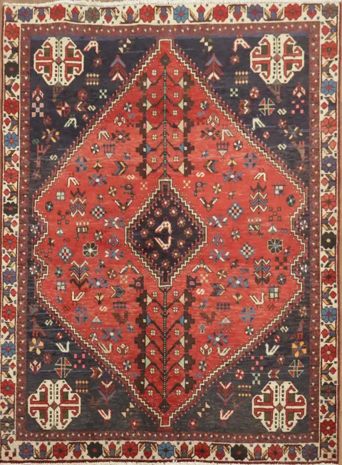 Marvelous Red Shiraz Persian Rug 4x5