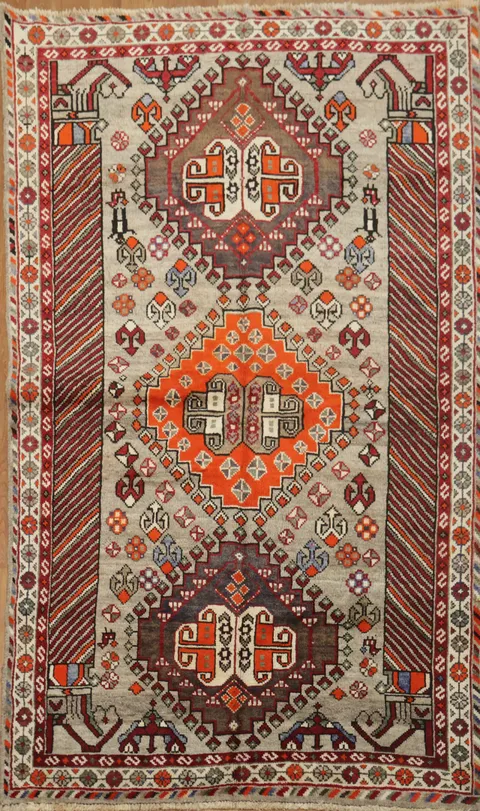 Vegetable Dye Qashqai Gabbeh Persian Rug 4x7
