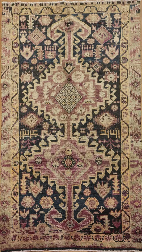 Collectible Vegetable Dye Elegant Vintage Shiraz Persian Rug 4x7