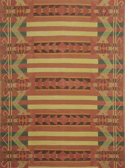 Geometric Tribal Oriental Kilim Area Rug 9x12