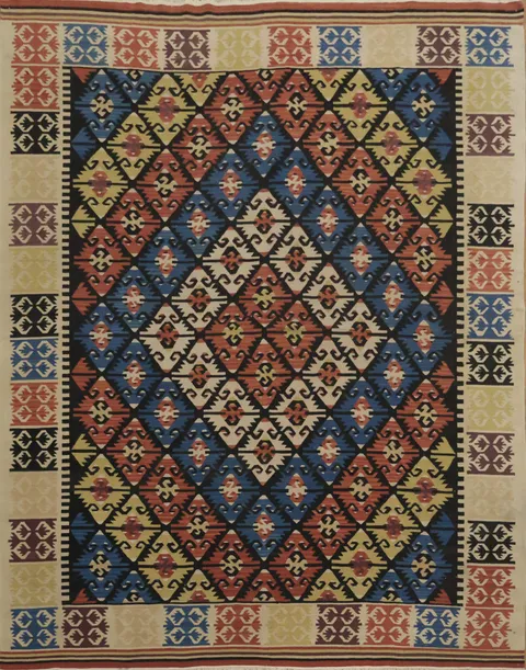 Oriental Kilim Area Rug 9x12