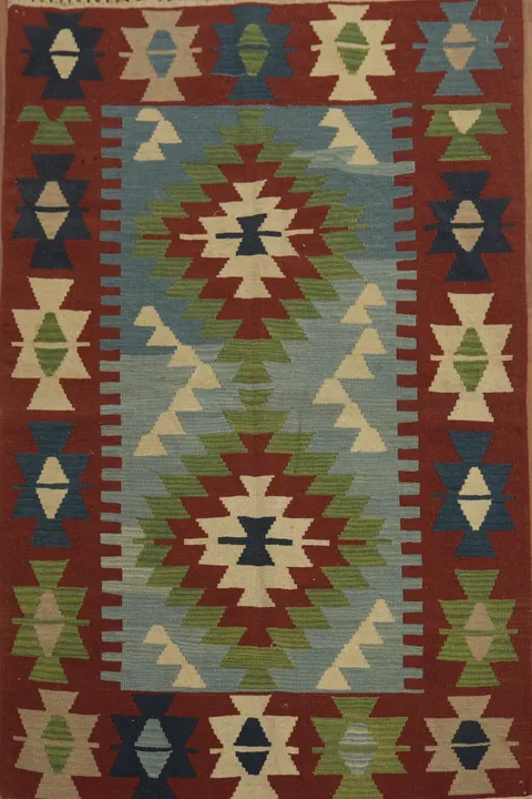Earthy Southwestern Oriental Kilim Area Rug 4x6