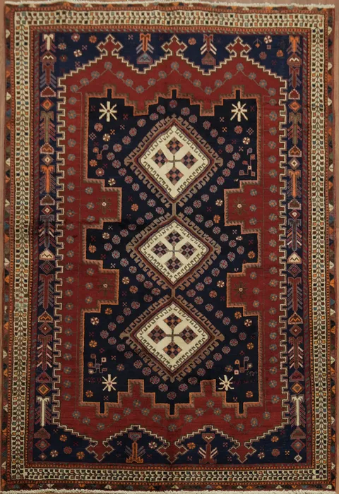 Traditional Vegetable-Dye Persian Sirjan Area Rug 5x7