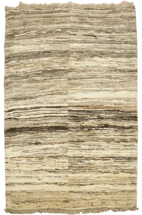Modern 4x5 Gabbeh Zolanvari Shiraz Persian Wool Rug