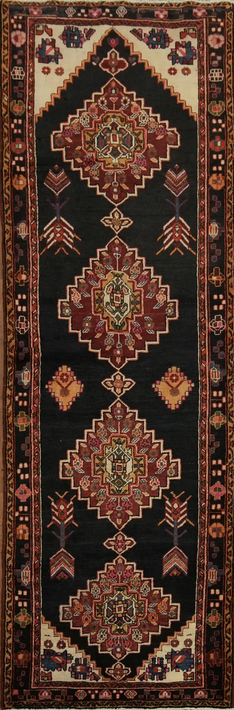Luxurious Vintage Ardebil Persian Runner Rug 4x11
