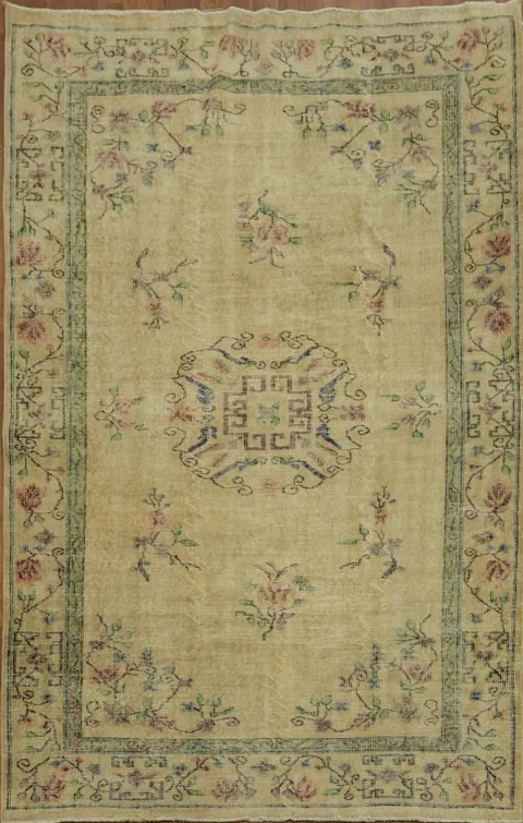 Antique-Inspired Anatolian Oriental Area Rug 6x9