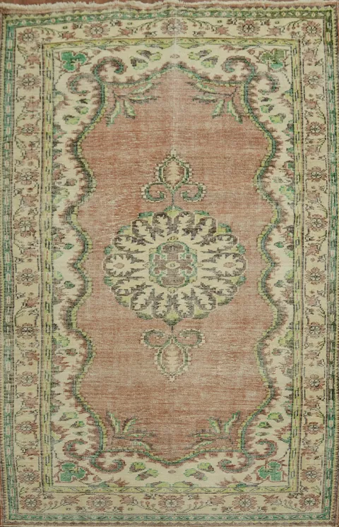 Vintage Ottoman Anatolian Oriental Area Rug 5x9