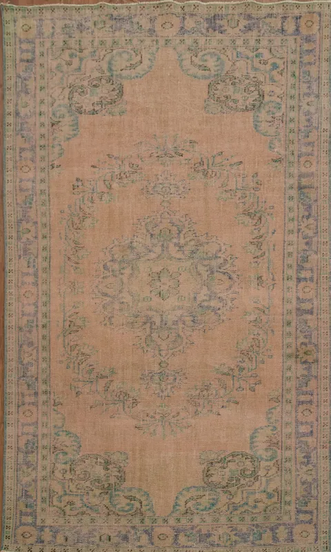 Vintage Distressed Anatolian Oriental Area Rug 6x10