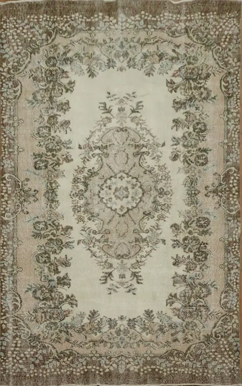 Vintage Distressed Anatolian Oriental Area Rug 6x9