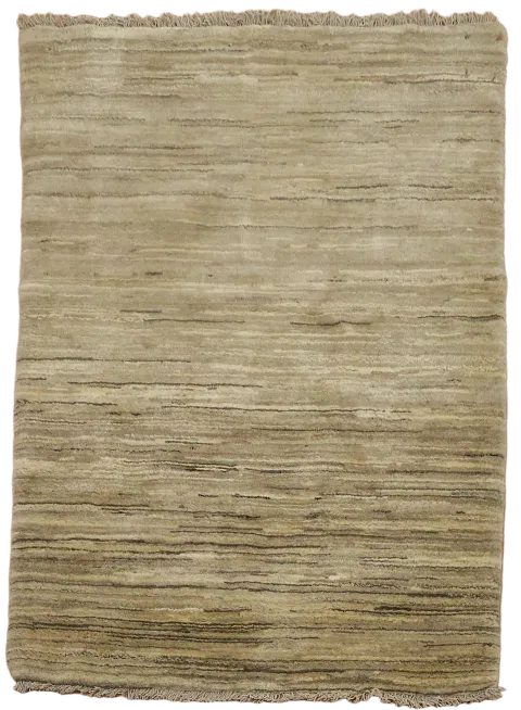 Gabbeh Natural Earth Tone Persian Wool Rug 4x5 ft