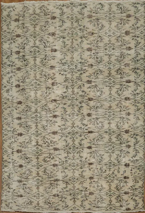 Distressed Vintage Anatolian Oriental Area Rug 6x8