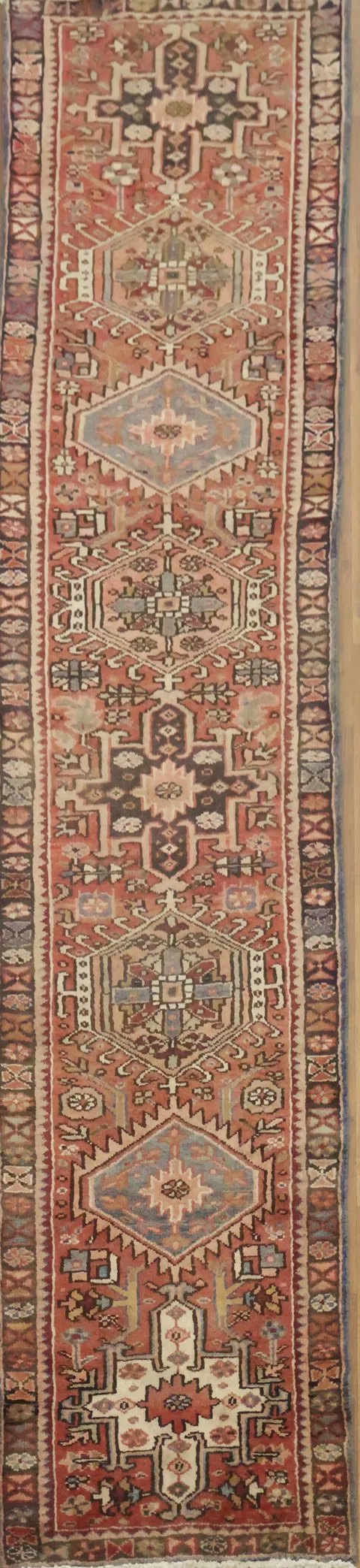 Geometric Gharajeh Persian Runner Rug 2x9