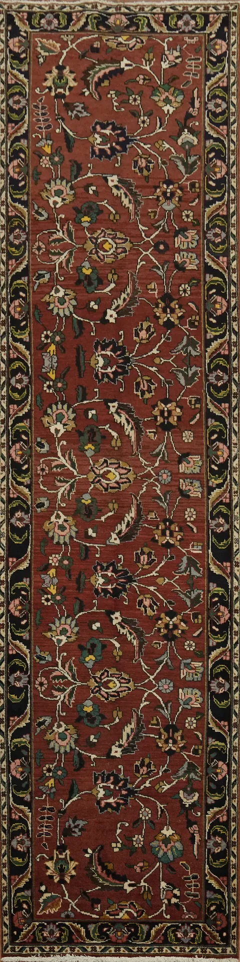 Floral Tabriz Persian Long Runner Rug 4x14